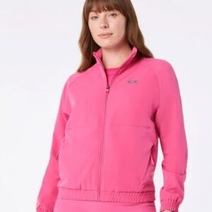 NWT FIGS Sydney Scrub Jacket in F'ing Pink